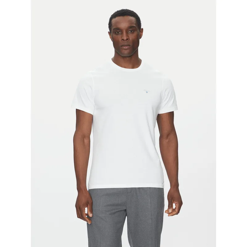 Barbour T-Shirt Tartan MTS0670WH11 Λευκό Tailored Fit