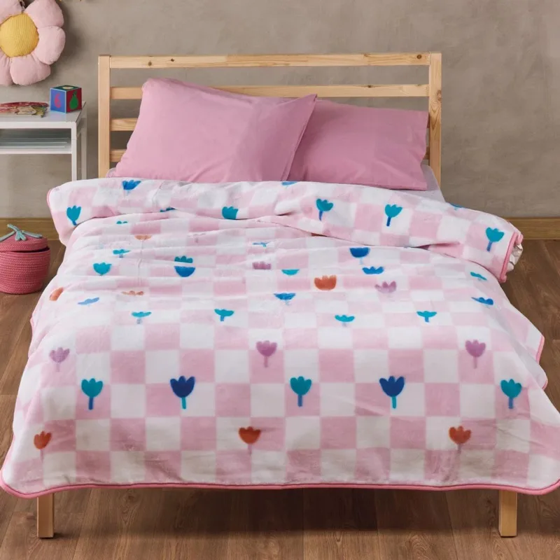 Κουβέρτα Βελουτέ Μονή 160x220 Kentia Peggy Ροζ