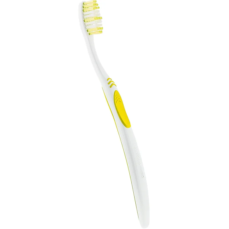 Elgydium Basic Medium Toothbrush Χειροκίνητη Μέτριας Σκληρότητας Οδοντόβουρτσα με Εργονομική Λαβή 1 Τεμάχιο - Κίτρινο