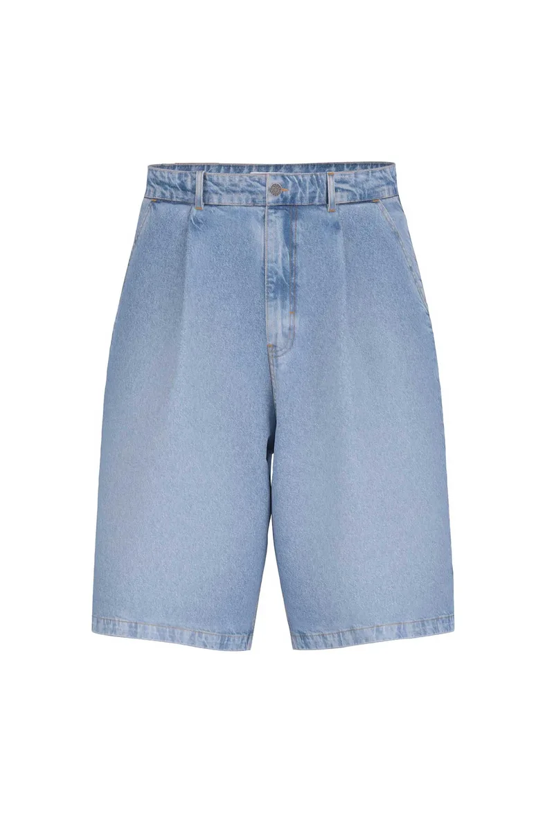 Guess ανδρική denim βερμούδα Baggy Fit - M6GD39D5M5V Denim Blue Ανοιχτό