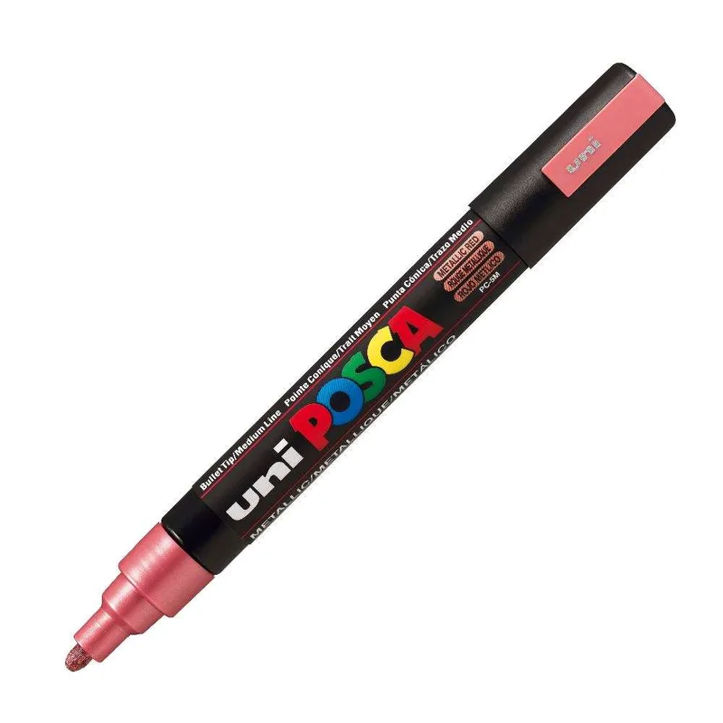 Μαρκαδόρος Posca PC-5M Medium Metallic Red Uni-Ball