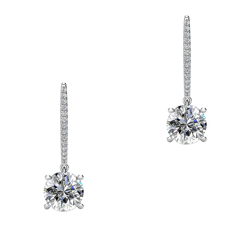 Σκουλαρίκια με Moissanite Diamonds από Ασήμι SK3773