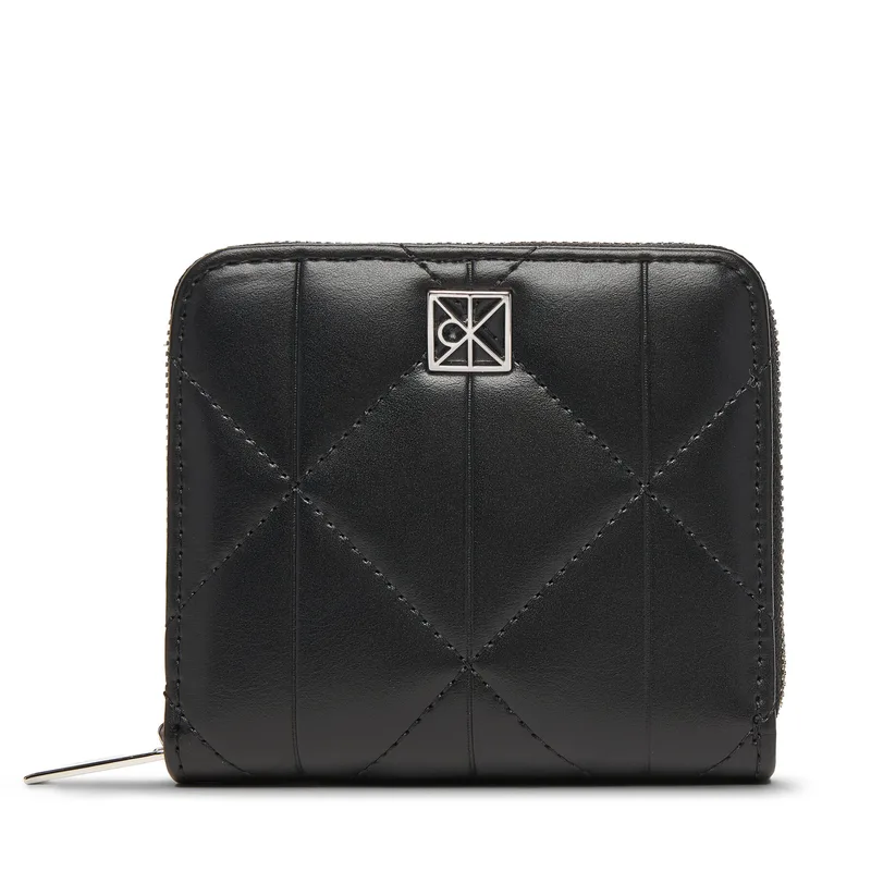 Πορτοφόλι Calvin Klein Quilted Square Zip Around LV04F1121G Μαύρο