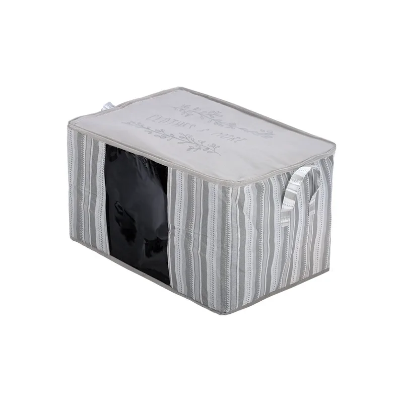 Θήκη Αποθήκευσης Non Woven Υφασμάτινη 60X45X35Cm Με Παράθυρο Ivory