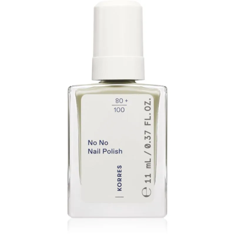 Korres No No Nail Polish περιποιητικό βερνίκι νυχιών απόχρωση 82 Mint Green 11 ml
