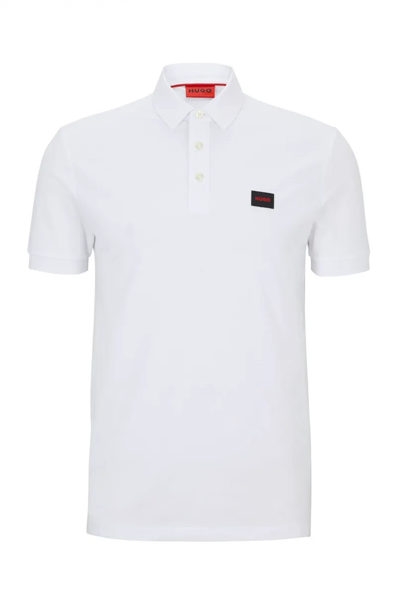 HUGO POLO SLIM FIT DERESO232 ΛΕΥΚΟ