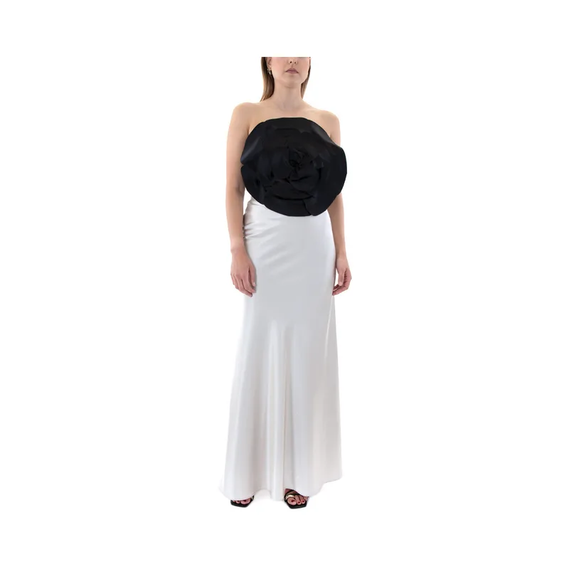 Μακρυές φούστες C.manolo SATIN MAXI SKIRT WOMEN