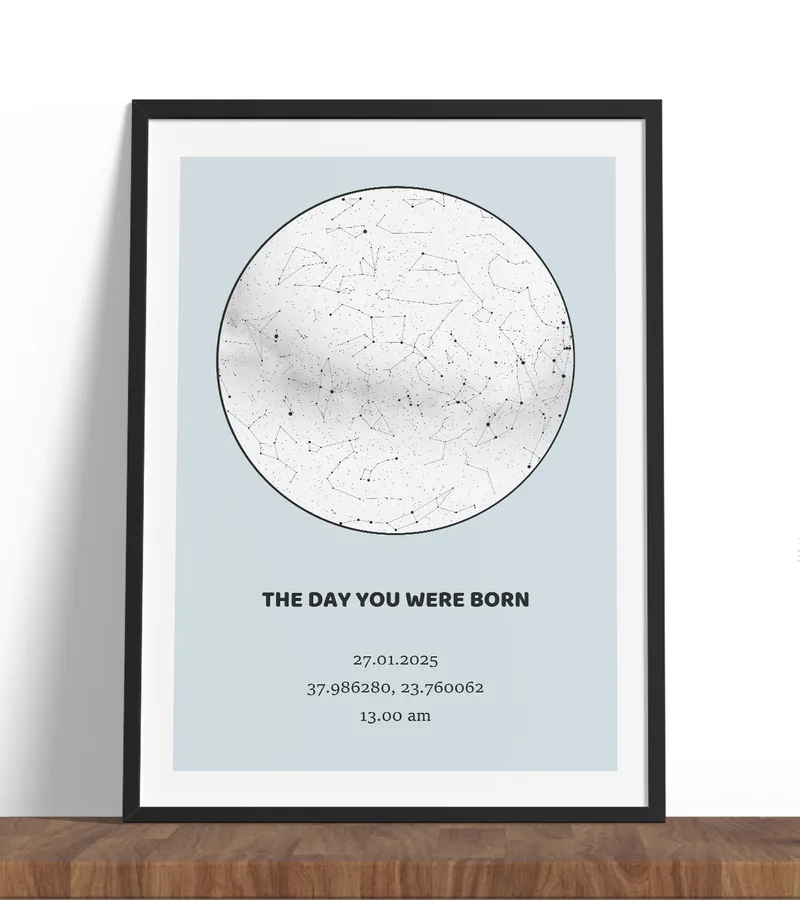 Κάδρο - Starmap blue - 30*40