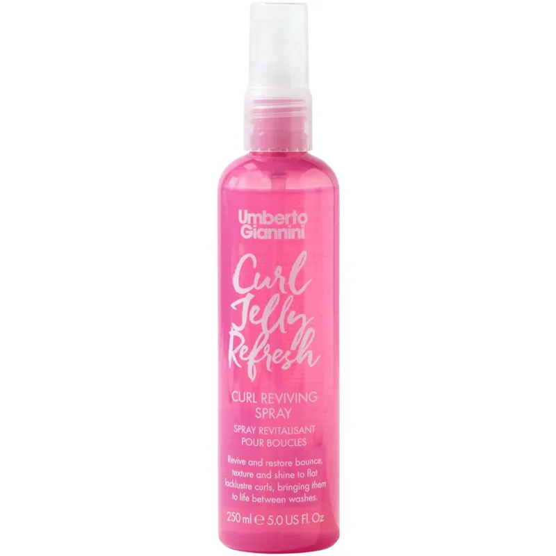 Umberto Giannini Curl Jelly Refresh Spray Σπρέι που Αναζωογονεί & Αποκαθιστά την Ελαστικότητα, την Υφή & τη Λάμψη στις Επίπεδες, Άτονες Μπούκλες με Έλαια Καστορέλαιου & Λεβάντας 250ml