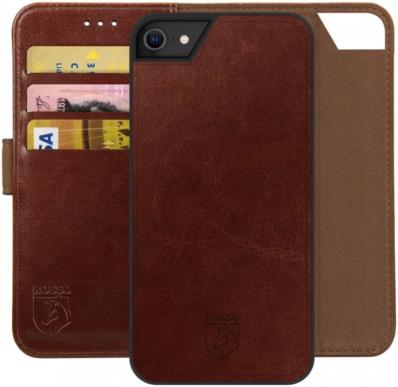 Κόκκινο Element 2 in 1 - PU Θήκη Πορτοφόλι Apple iPhone SE 2022 / 2020 / 8 / 7 - Brown (8719246324857)