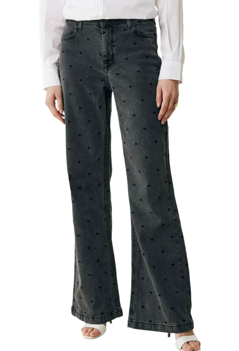 Παντελόνι Jean Mexx Kim High Waist Straight BM0510036W-Dark Grey Γυναικείο