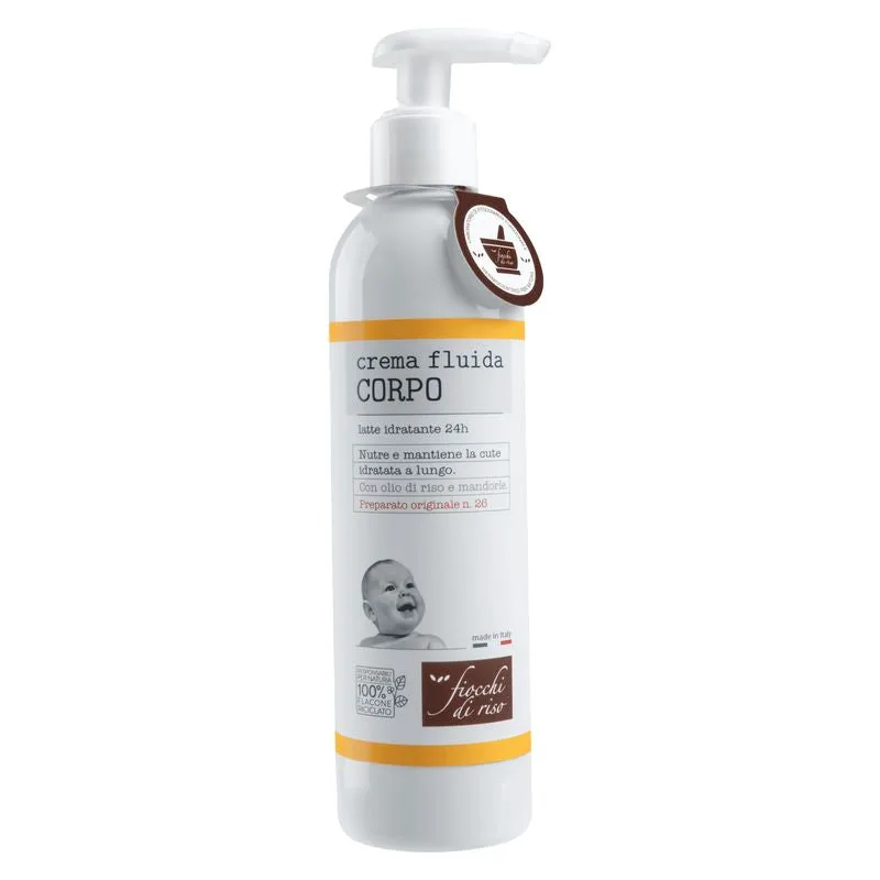 Fiocchi Di Riso Body Fluid Cream 24 Hour Moisturizing Milk 240 Ml