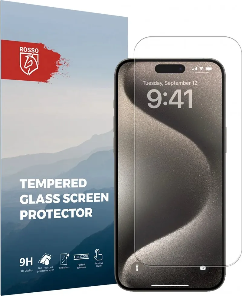 Κόκκινο Tempered Glass - Αντιχαρακτικό Προστατευτικό Γυαλί Οθόνης Apple iPhone 15 Pro Max - Clear (8719246401084)