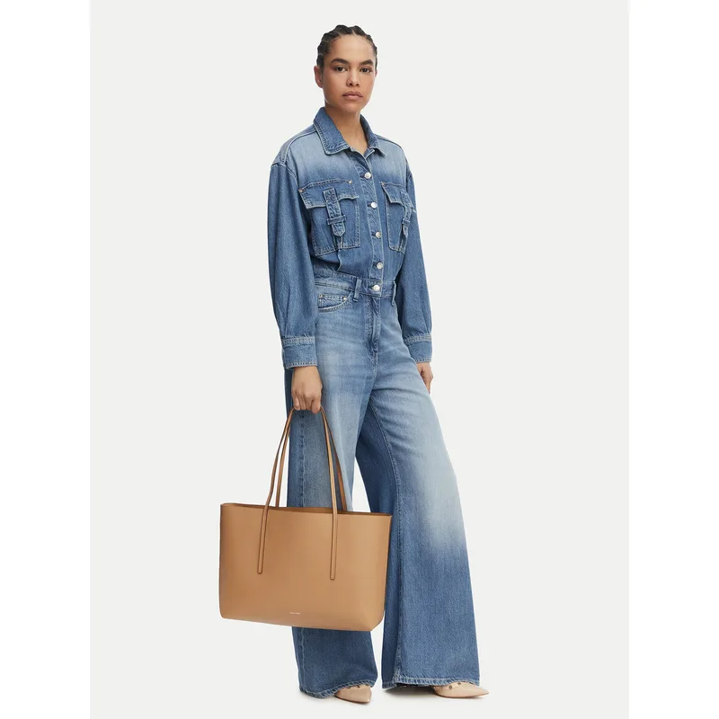 Τσάντα Calvin Klein Foil Logo Tote LV04F3274G Μπεζ