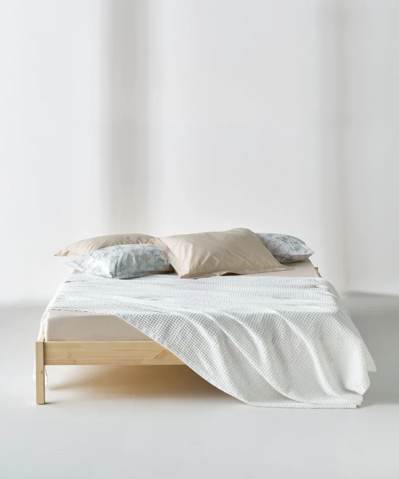 Cecilia 00 κουβερτα μονη βαμβακερη waffle 160x240