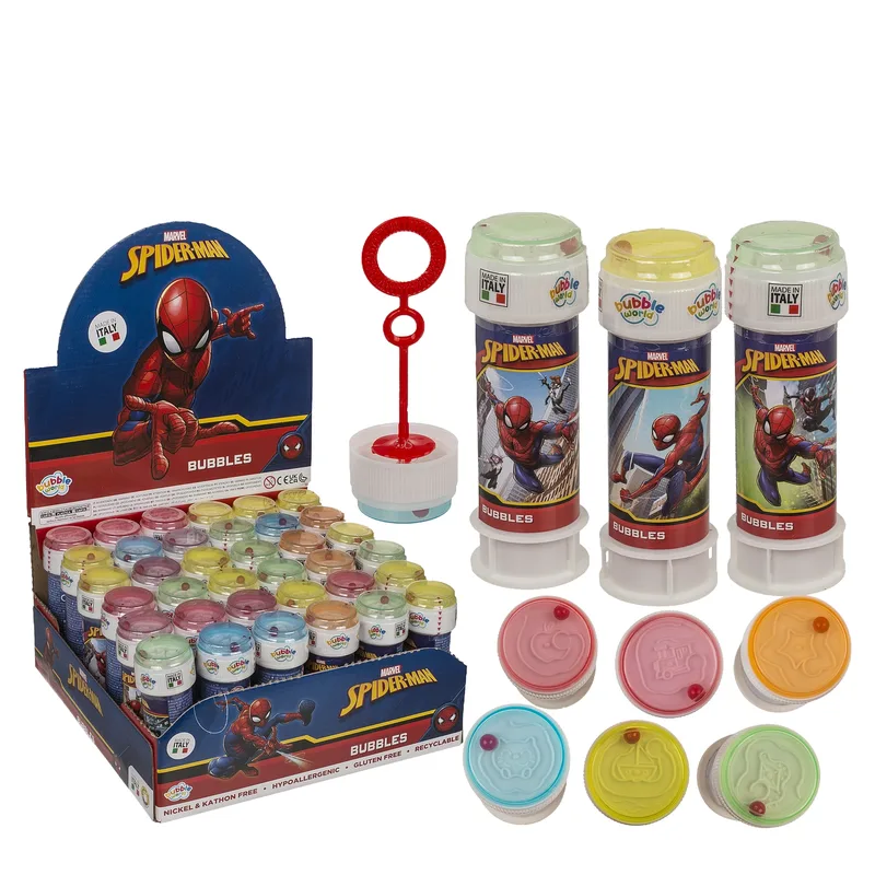 Παιχνίδι Σαπουνόφουσκες Spiderman Με Παζλ Στο Καπάκι 60ml Πλαστικό
