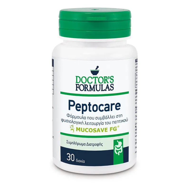 Doctor's Formulas Peptocare Συμπλήρωμα Διατροφής που Συμβάλλει στη Φυσιολογική Λειτουργία του Πεπτικού Συστήματος 30tabs