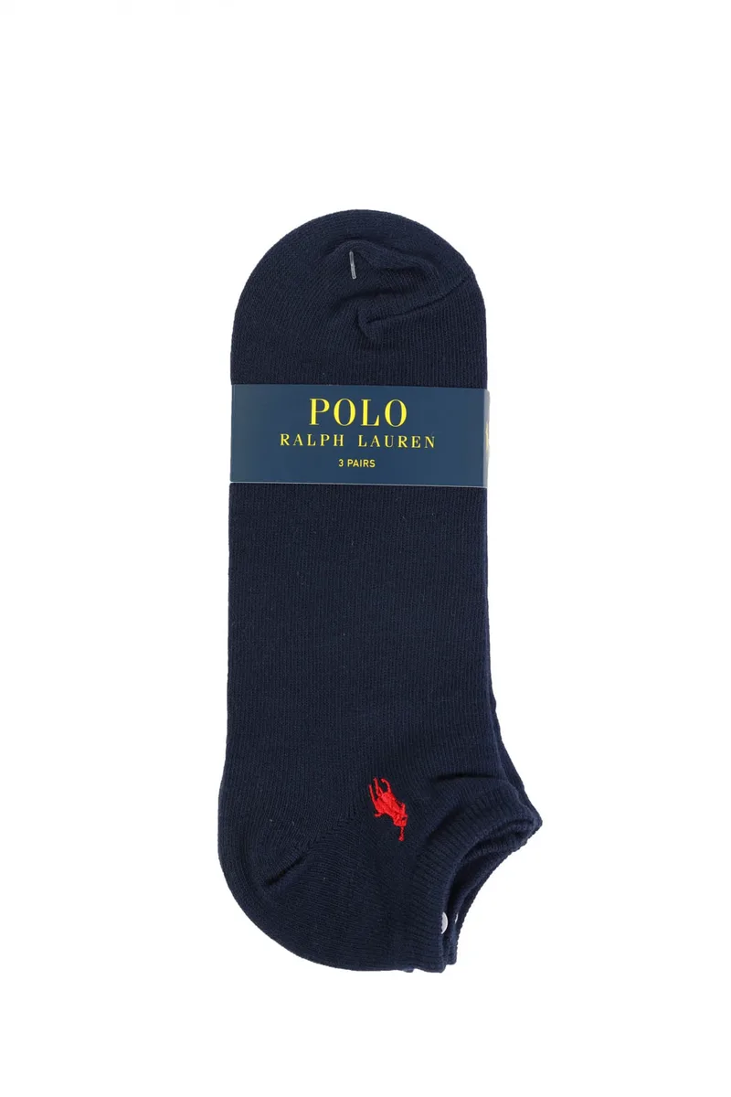 RALPH LAUREN ΚΑΛΤΣΕΣ 3 PAIRS LOGO ΜΠΛΕ