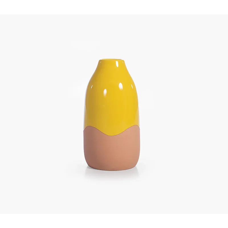 Διακοσμητικό Κεραμικό Βάζο Nef Nef Menza Yellow 11x21.5cm