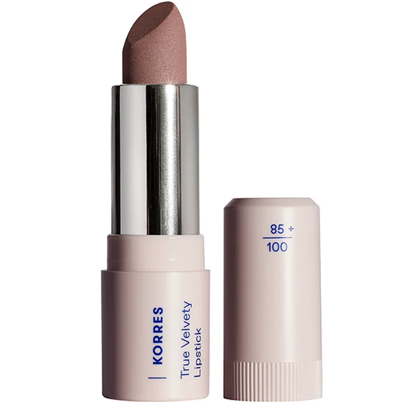 Korres True Velvety Lipstick Κραγιόν με Κρεμώδη υφή & Πλούσιο Χρώμα με Μόλις Ένα Πέρασμα 3g - 13 Nude Ροζ