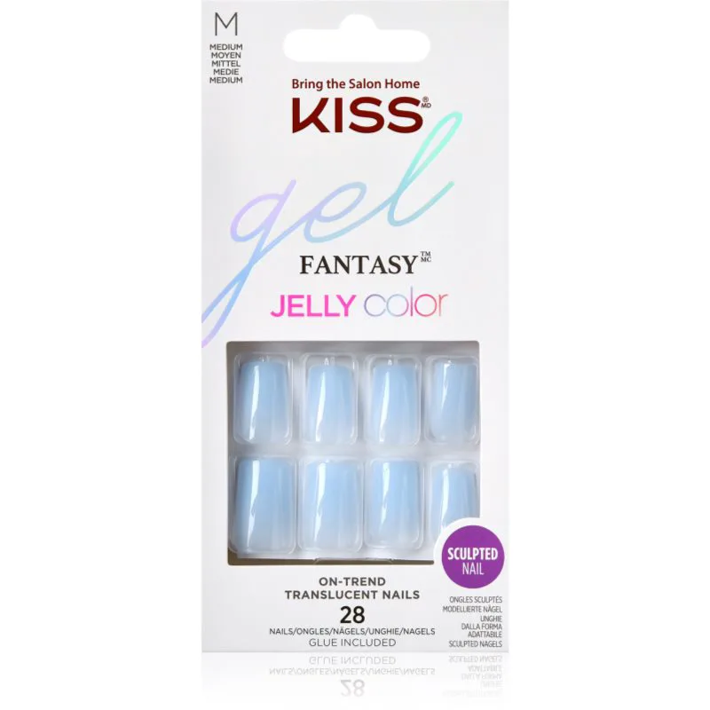 KISS Gel Fantasy Jelly Color Ψεύτικα νύχια Jelly Crushin 28 τμχ