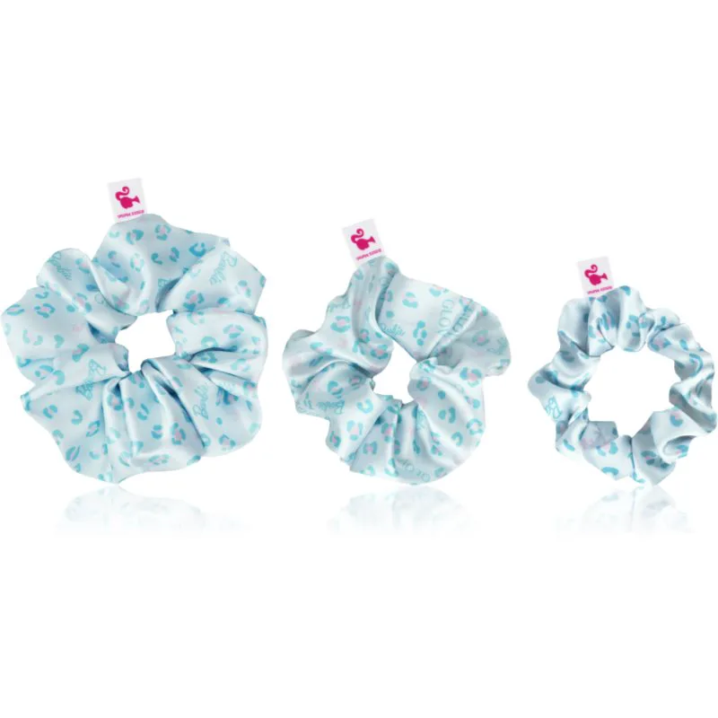 GLOV Barbie Scrunchies λαστιχάκια για τα μαλλιά τύπος Blue Panther 3 τμχ