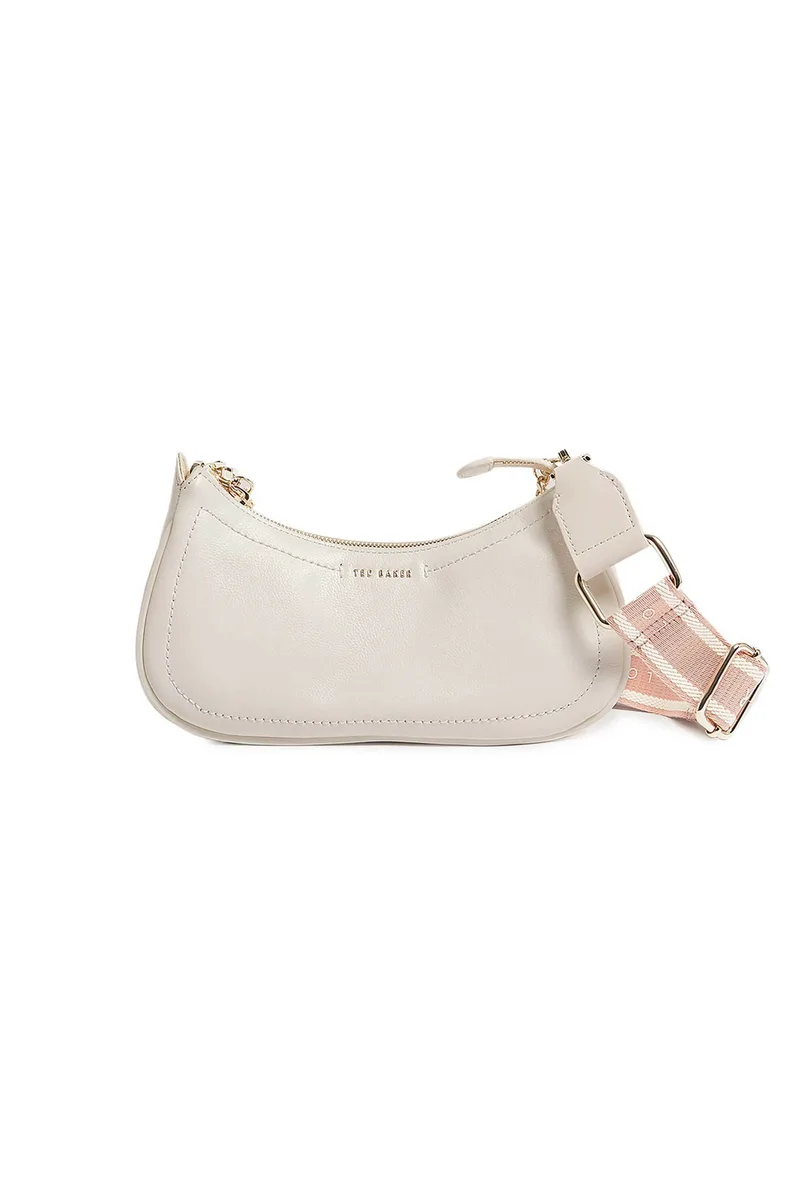 Ted Baker γυναικεία τσάντα ώμου "Laarna Webbing Small" - 283913 Κρέμ