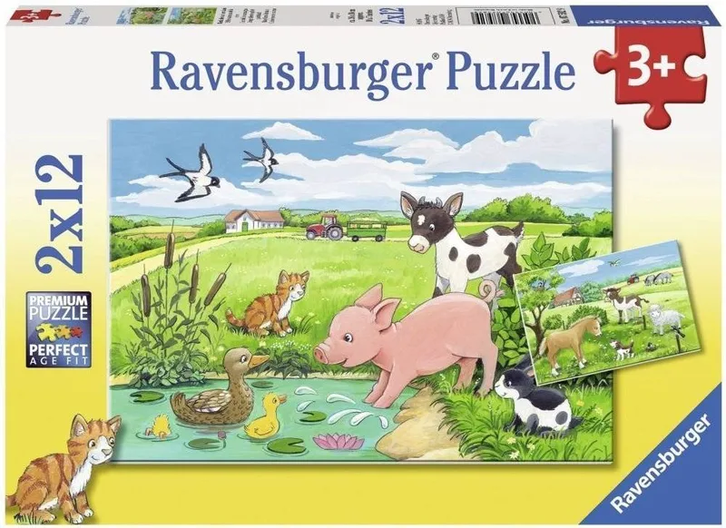 ΖΩΑΚΙΑ ΣΤΟ ΑΓΡΟΚΤΗΜΑ RAVENSBURGER (2Χ12) 24 ΚΟΜΜΑΤΙΑ