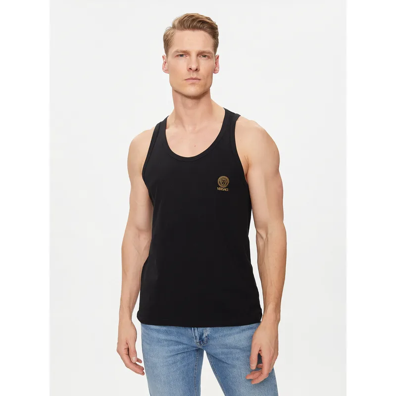 Versace Tank top Medusa AUU01012 Μαύρο Regular Fit