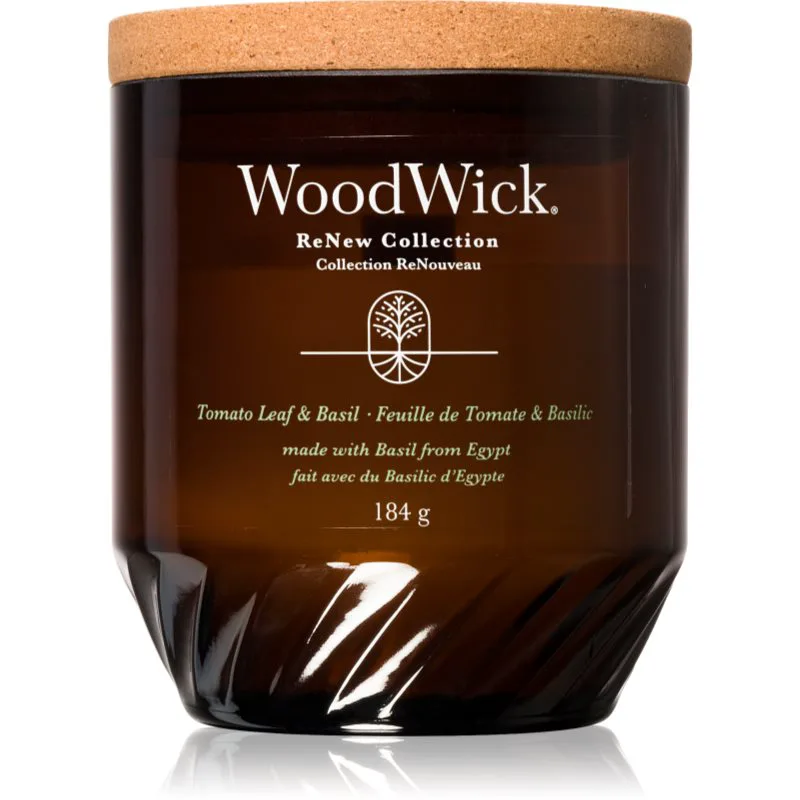 Woodwick Tomato Leaf & Basil αρωματικό κερί 184 γρ