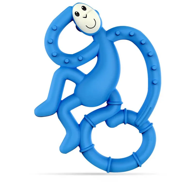 Matchstick Monkey Mini Monkey Teether μασητικό με αντιμικροβιακή δράση Blue 1 τμχ