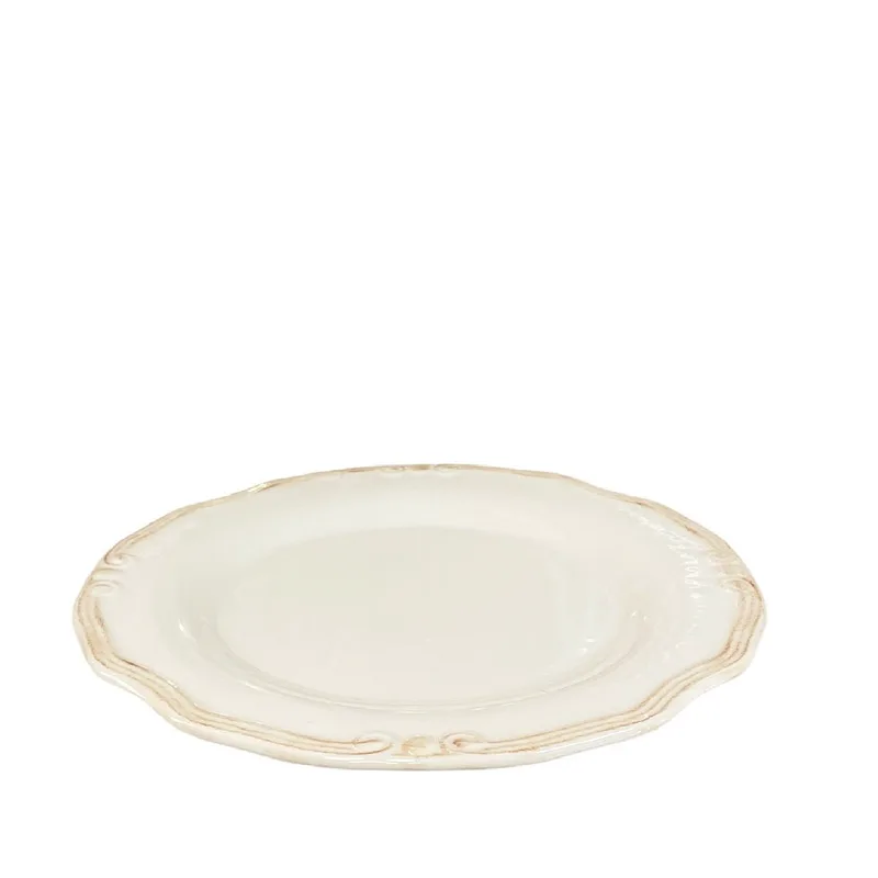 Πιάτο Φαγητού Ρηχό Stoneware Tiffany Cream ESPIEL 25x2εκ. RSV101K6 (Σετ 6 Τεμάχια) (Χρώμα: Κρεμ, Υλικό: Stoneware, Μέγεθος: Μεμονωμένο) - ESPIEL - RSV101K6