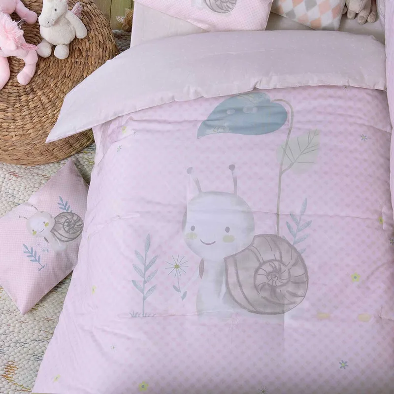 Βρεφικό Πάπλωμα Nef-Nef Cute Snail Ροζ 110x140