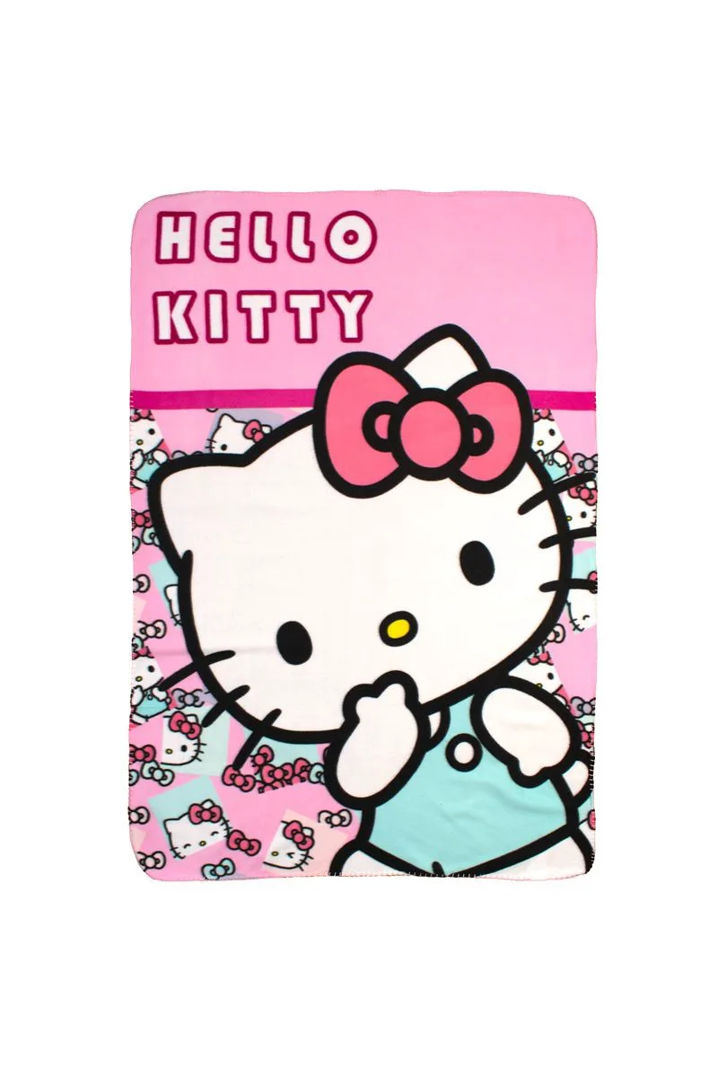 Κουβέρτα Fleece Sanrio Hello Kitty 34 100X140 Ροζ 100% Polyester