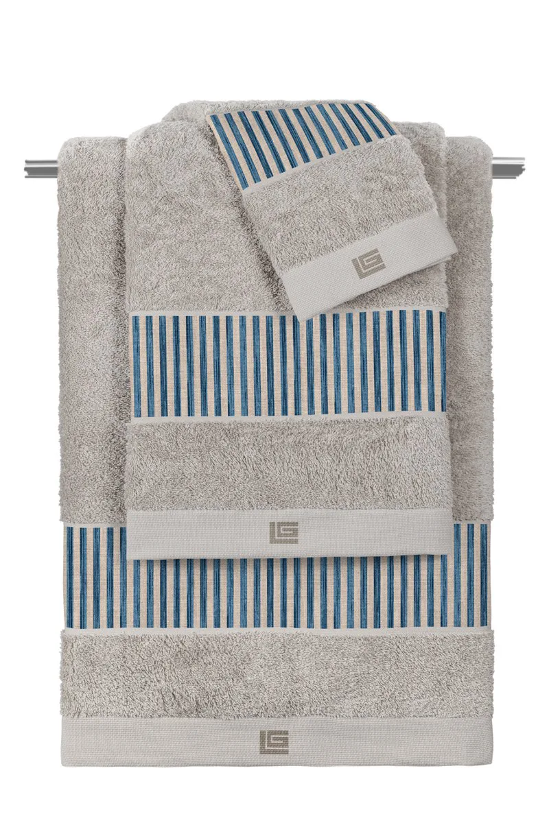 Σετ Πετσέτες 3 Τεμαχίων Guy Laroche Avene Denim-Silver 30x50,50x90,70x140