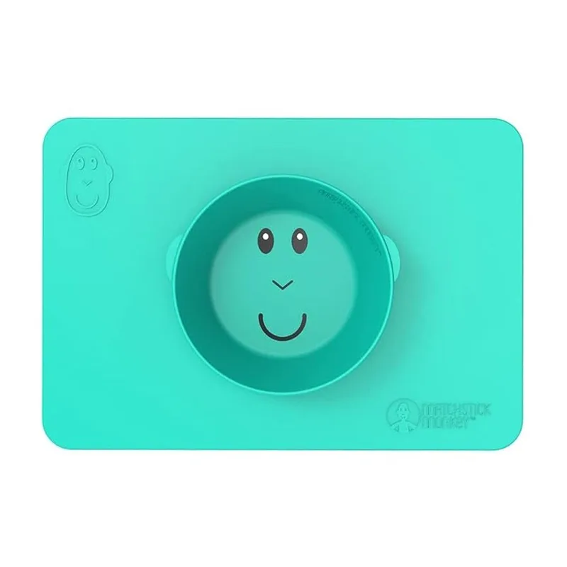 Δίσκος Εκπαίδευης Φαγητού Matchstick Monkey Anti-Slip Bowl Green