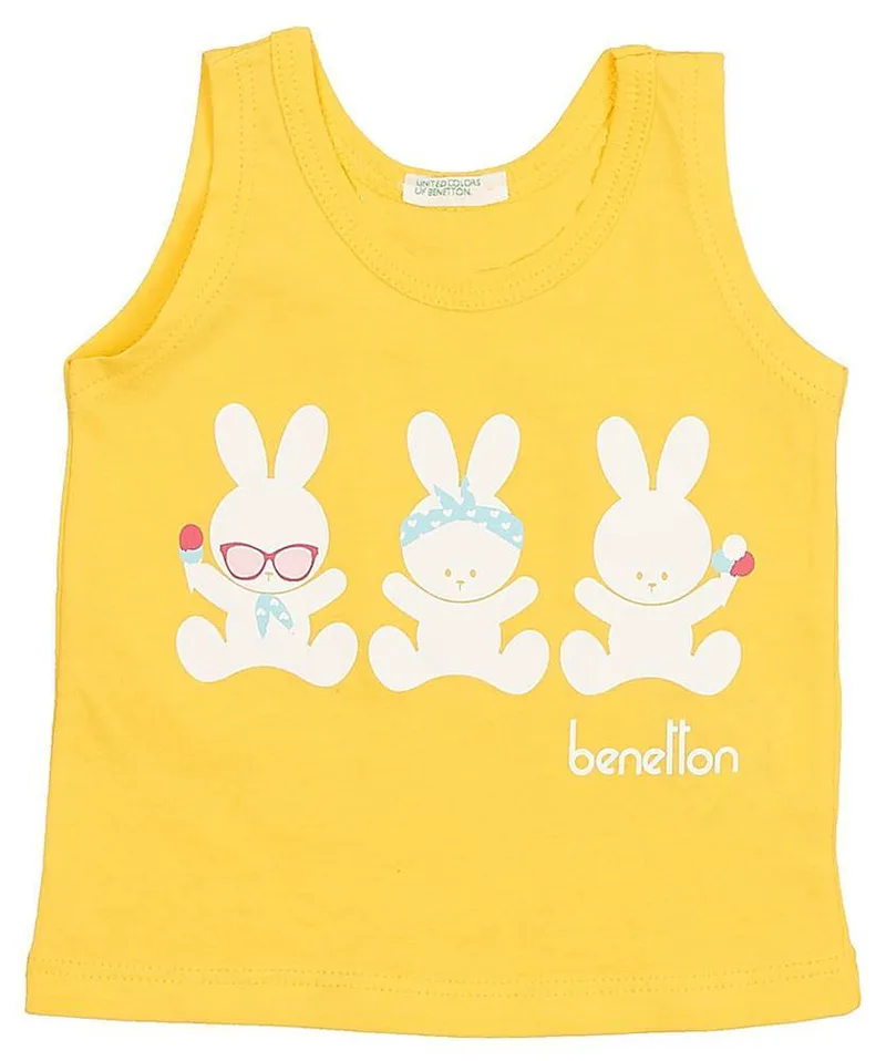 ΜΠΛΟΥΖΑ ΑΜΑΝΙΚΗ BENETTON BAS/FUNZ SUM BB ΚΙΤΡΙΝΟ (68 CM)-(6-9 ΜΗΝΩΝ)