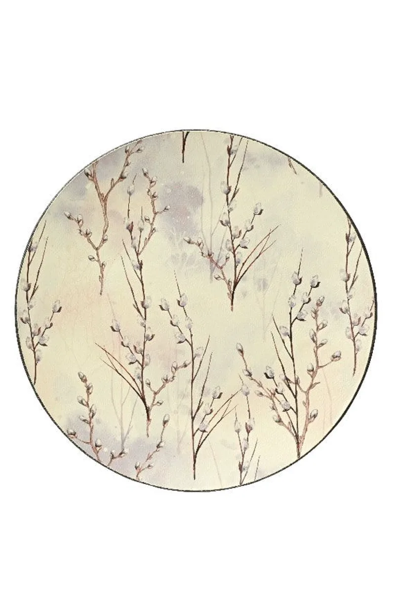 Πιατελα Διακοσμητικη 33Cm 33x33x1.5cm Καφέ Kaeming