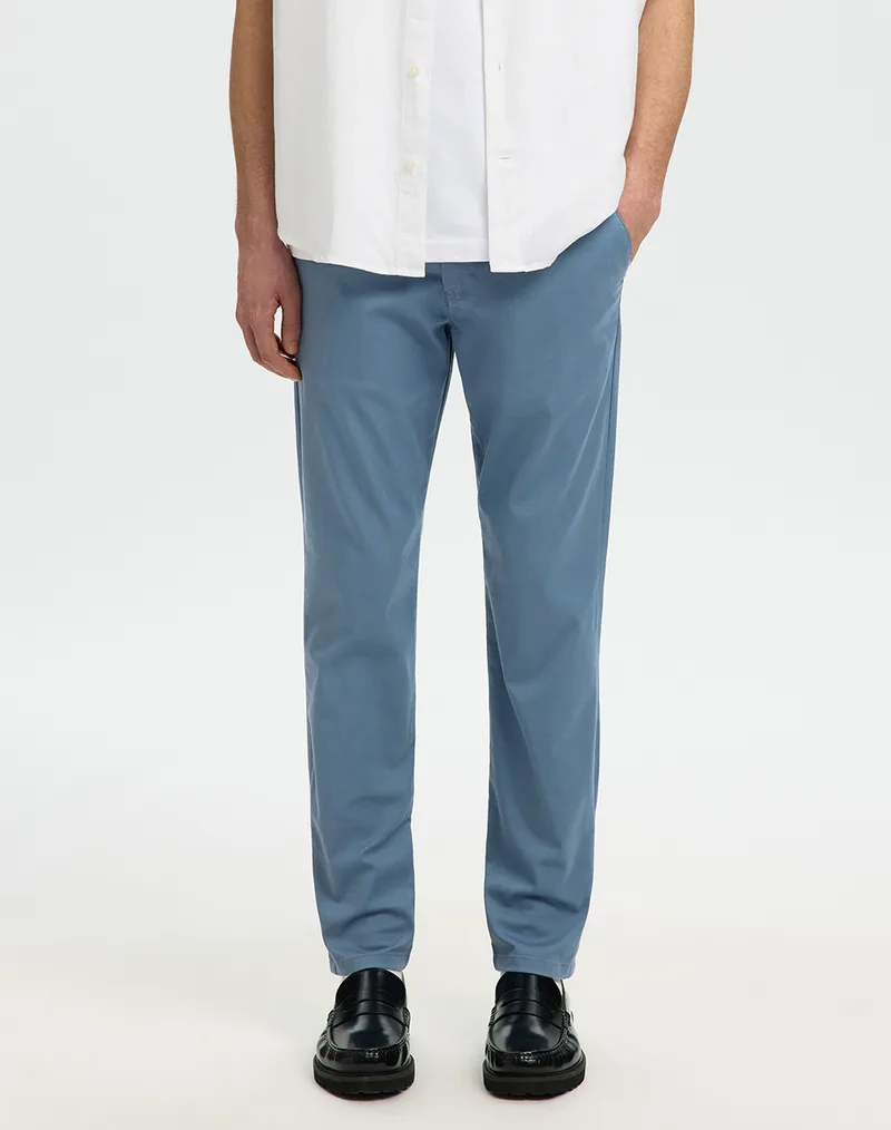 SELECTED SLH175-SLIM NEW MILES FLEX PANT NOOS 16087663-Blue Mirage Blue