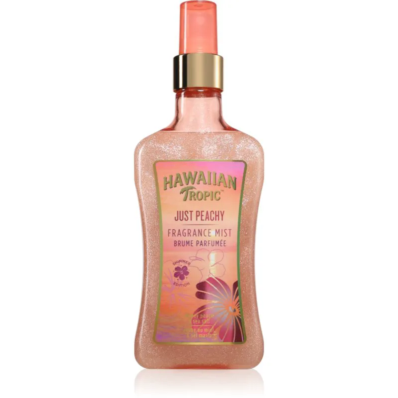 Hawaiian Tropic Perfumes Just Peachy Σπρεϊ σώματος με στρας για γυναίκες 250 ml