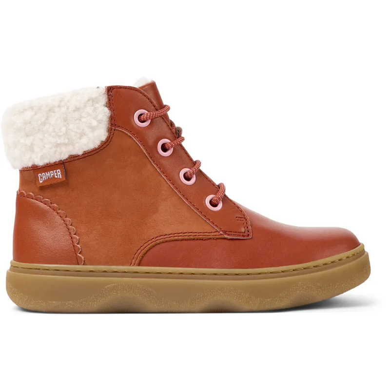 CAMPER Kiddo - Μπότες Για Κορίτσια - Κόκκινο, Μέγεθος 30, Smooth leather