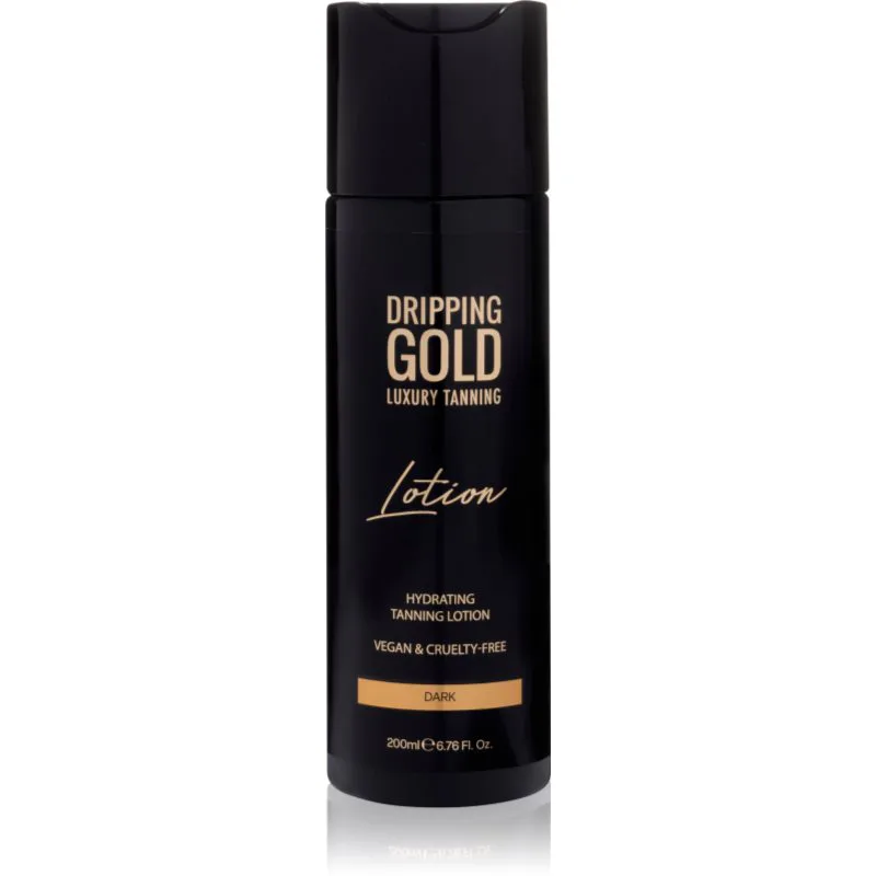 Dripping Χρυσό Luxury Tanning Lotion ενυδατική λοσιόν αυτομαυρίσματος για έντονο μαύρισμα απόχρωση Dark 200 ml