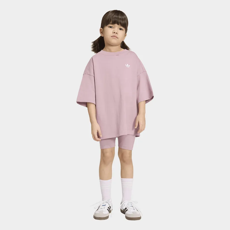 adidas Originals K Cycling Shorts Tee Set (9000285131_65922)