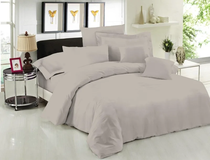 Σεντόνι Υπέρδιπλο με Λάστιχο Le Blanc Light Grey 160x200+35