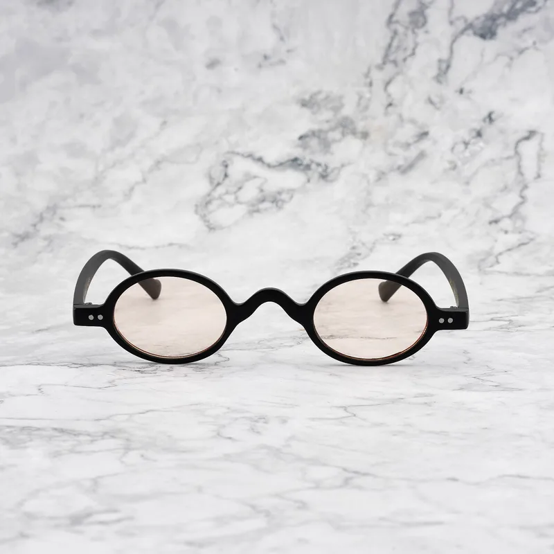 LIAM Tinted Sunglasses | Matt Black | Peach Shades | Explicit Poets Sunglasses