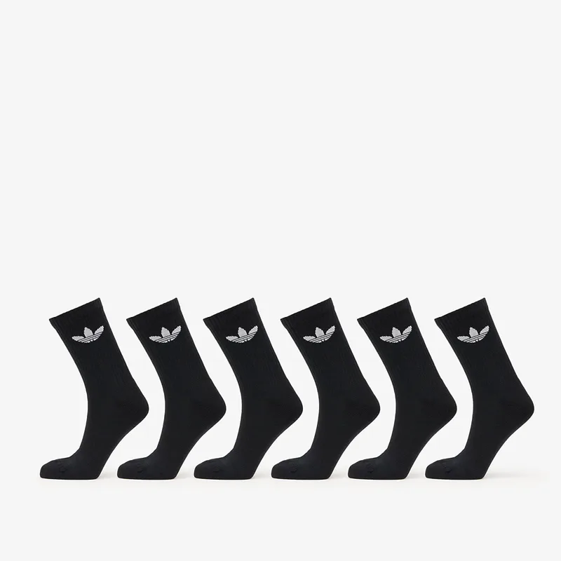 adidas Trefoil Crew Sock Cushion 6-Pack Black XL
