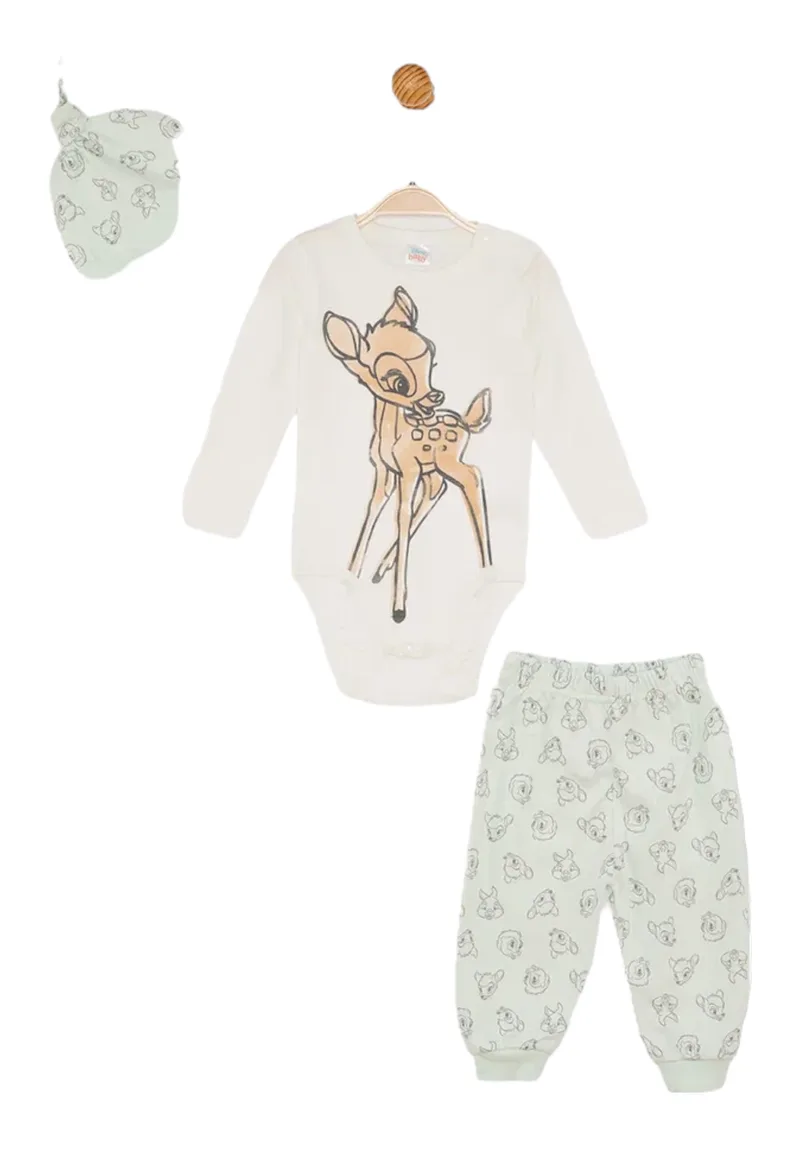 Βρεφικό Σετάκι Cimpa με μακρύ μανίκι Disney Bambi BA21429-Εκρού