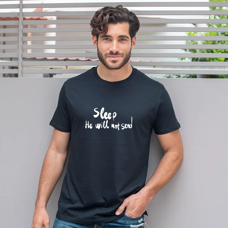 Sleep - Organic Vegan T-Shirt Unisex - Μαύρο - M