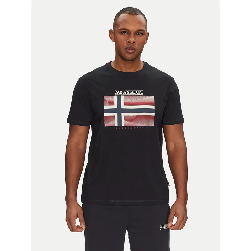 Napapijri T-Shirt S-Lari NP0A4IE59411 Μαύρο Regular Fit