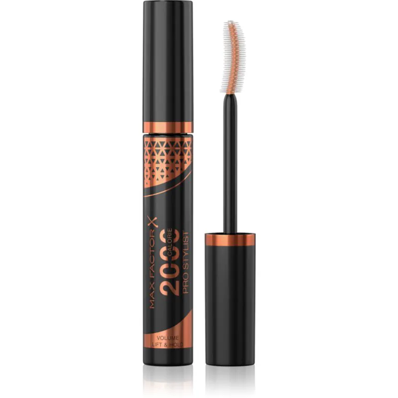 Max Factor 2000 Calorie Pro Stylist μάσκαρα για όγκο και περιστροφή των βλεφαρίδων απόχρωση Black 9 ml